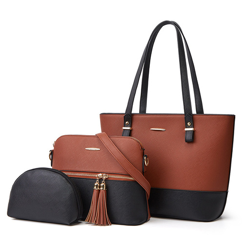 2024 new style mother-in-law bag, elegant three-piece set, single shoulder crossbody handbag, women's bag, factory wholesale bag dropshipping cross-border
