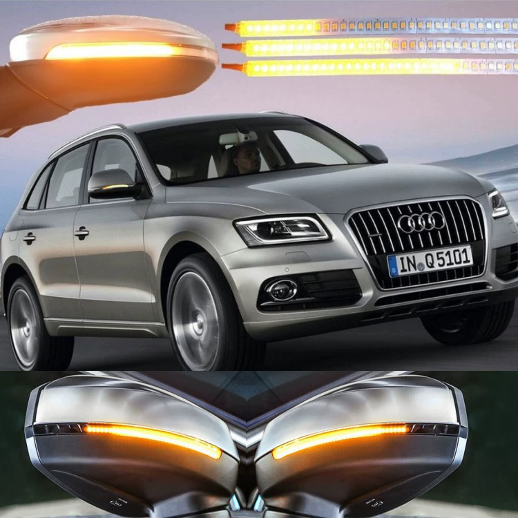 Светодиодная лента для зеркала заднего вида мотоцикла, динамический указатель поворота, производитель, модификация автомобиля