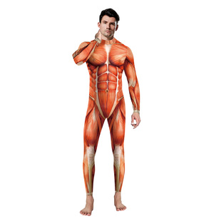 European and American Fashion New Performance Collocation 3D Painted Printed Casual Tight Jumpsuit B142-062