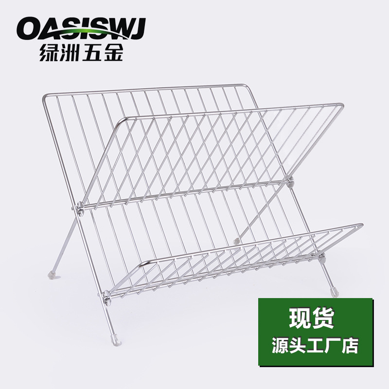 OASISWJ cocina plegable de tipo X estante de drenaje estante de plato de hierro Corea del Sur estante de almacenamiento de platos de secado fábrica al por mayor