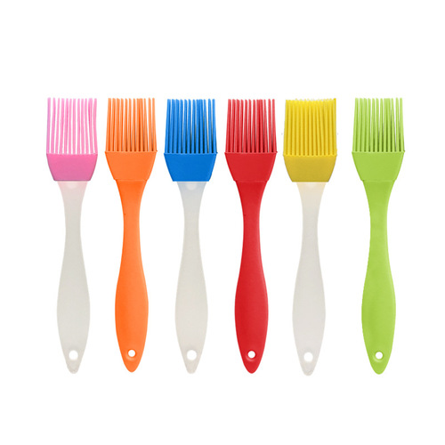 Zibo silicone oil brush food grade silicone barbecue plastic handle household oil brush high temperature resistant barbecue brush wholesale
