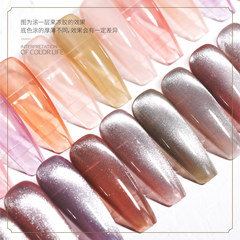 Goya crystal cat eye nail polish ice transparent silver white wide cat eye 2024 new popular smoothie moonstone cat eye gel