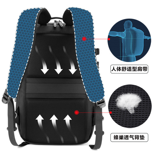 Detachable multifunctional large-capacity backpack waterproof anti-theft backpack business casual computer bag dual-purpose men's bag