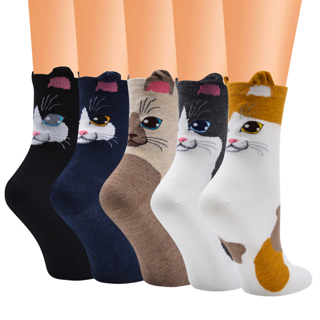 Demi-season long three dimensional cartoon knee socks