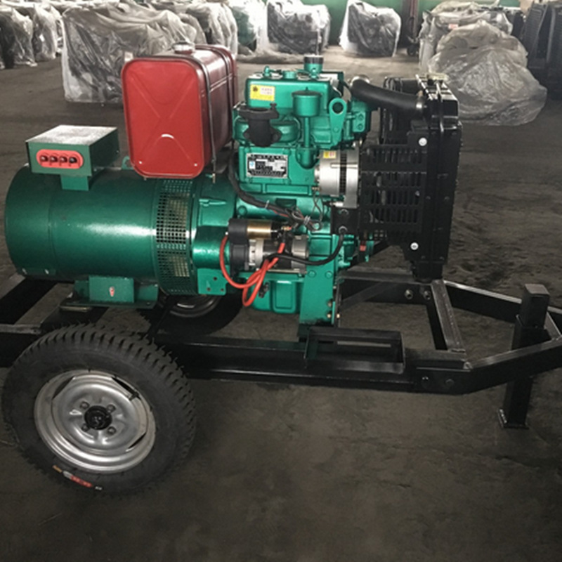 潍坊20KW千瓦双轮拖车发电机组价格 两轮移动式柴油发电站