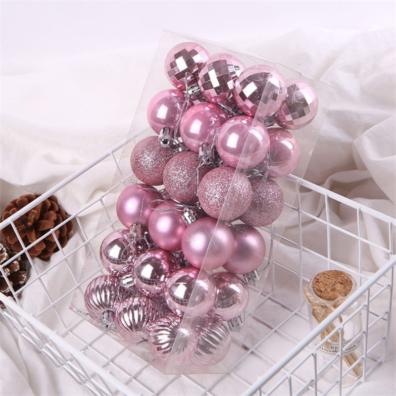 Amazon 36 bolas de Navidad traje 4cm Decoraciones de Navidad árbol de Navidad bolas decorativas bolas de forma especial