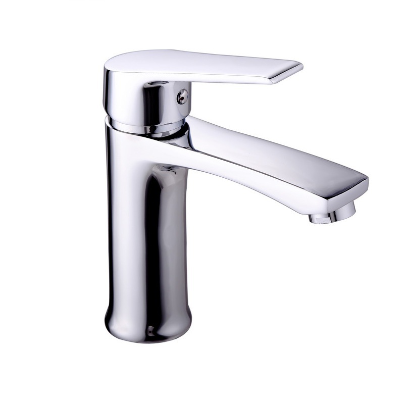 Grifo de lavabo de latón de una sola palanca, color negro, para baño, suministro directo de fábrica