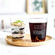 玻璃单层杯logo时尚简易咖啡牛奶杯 定制美观透亮便捷家用早餐杯