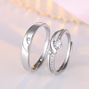 Fashionable adjustable ring for beloved suitable for men and women, on index finger, simple and elegant design