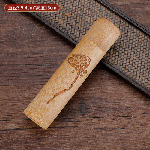 Bamboo Tea Can with Bamboo Products Bamboo Travel Bamboo Toothbrush Can Incense Tube Small Bamboo Tube Incense Packaging Tea Set Accessories