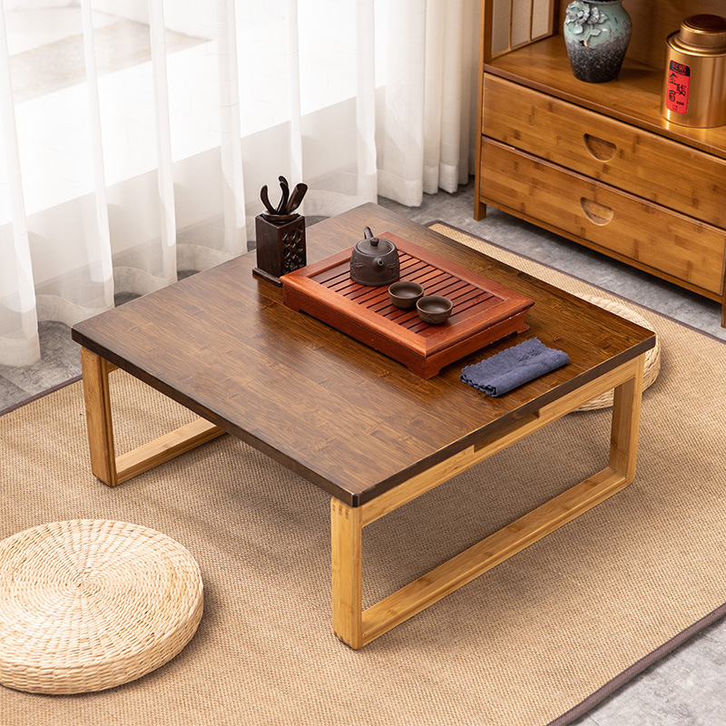 Venta directa de fábrica plegable cuadrado engrosado mesa de tatami japonés casa baja mesa de comedor ventana de la Bahía pequeña mesa de té