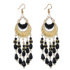 Ethnic long retro earrings with tassels, boho style, ethnic style, European style, wholesale