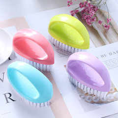Colorful egg-shaped cleaning brush multifunctional home laundry brush candy color brush clothing and shoe cleaning brush wholesale