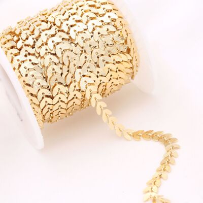 diy Jewelry parts environmental protection 14K Real gold chain Korean Edition manual Necklace parts Leaf Earrings Material Science