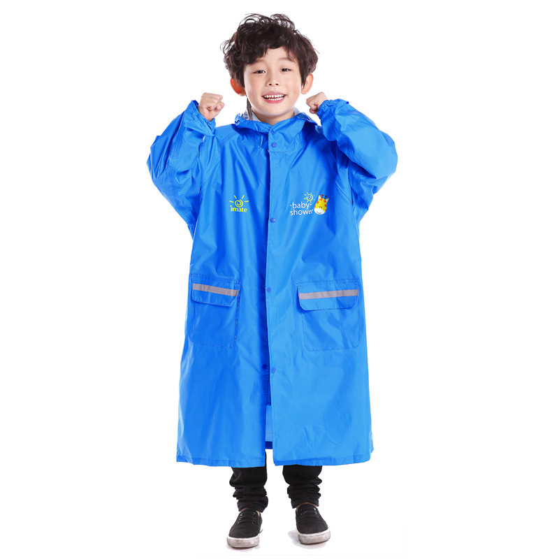 YC 13 billion American Primary School Students' Raincoat Thickened Environmental Protection Children's Backpack Raincoat Windproof Waterproof Poncho Night Raincoat