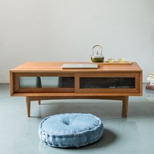 简约现代实木茶几 创意方形组合储物茶桌小户型客厅电视柜茶几