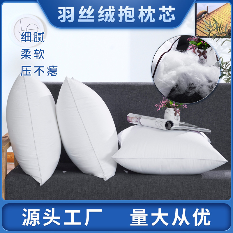 Feather Velvet Pillow Core Manufacturer Wholesale Cotton Lumbar Pillow Bag Square Pillow Core Non-Collapse 45 50 55