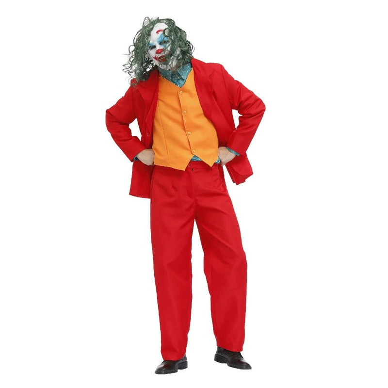 Клоун в костюме DC фильма Joker Joker Jeker, карнавальные наряды на Хэллоуин, аниме выступление