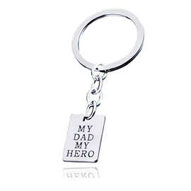 欧美 MY DAD MY HERO 字母饰品 父亲节礼物 英雄 爸爸 英文钥匙扣
