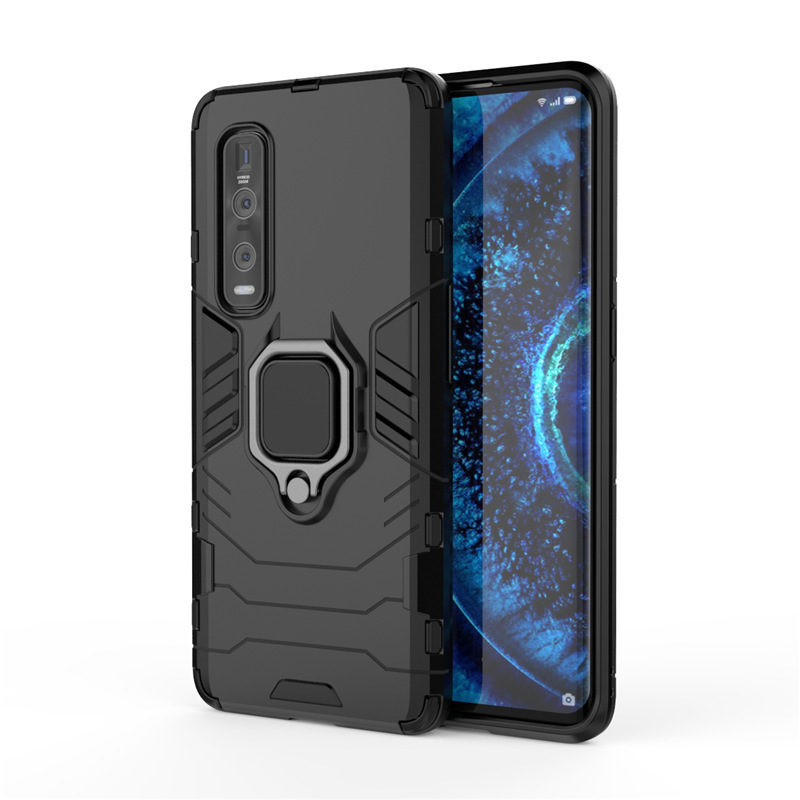 Suitable for OPPOFind X2Pro magnetic car invisible protective cover Rneo 4 black leopard armor anti-drop phone case Suitable for OPPOFind X2Pro magnetic car invisible protective cover Rneo 4 black leopard armor anti-drop phone case