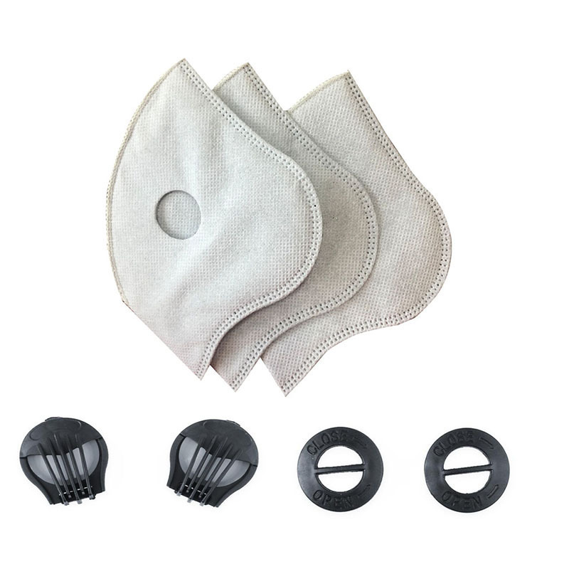 PM2.5口罩过滤片 四层骑行防护活性炭滤芯防雾一次性内芯垫片现货