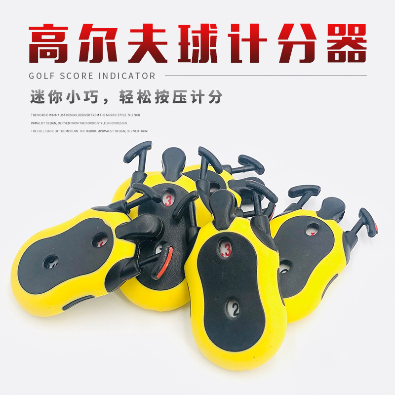 Dispositivo de puntuación de golf de Venta caliente transfronteriza doble agujero multicolor Dispositivo de puntuación opcional fuente de fábrica Logotipo de ventas directas al por mayor