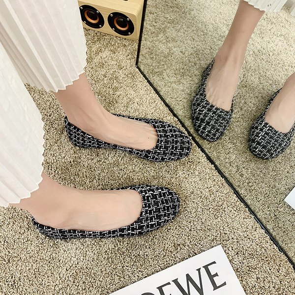 Summer universal shoes square toe flat