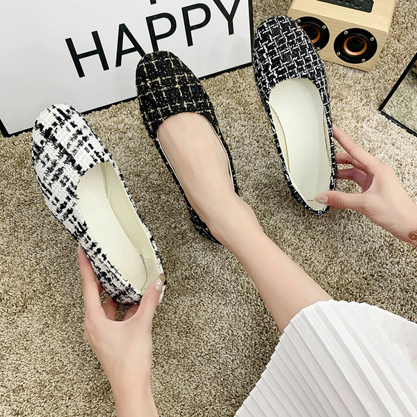 Summer universal shoes square toe flat