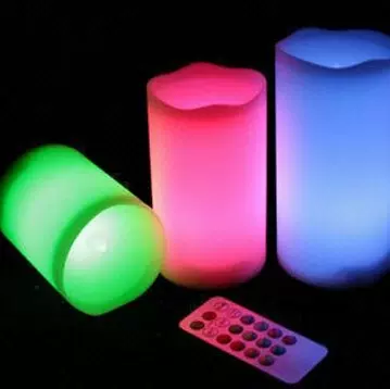 批发工艺蜡烛  圣诞蜡烛  磨幻变色蜡烛  LED电子蜡烛灯