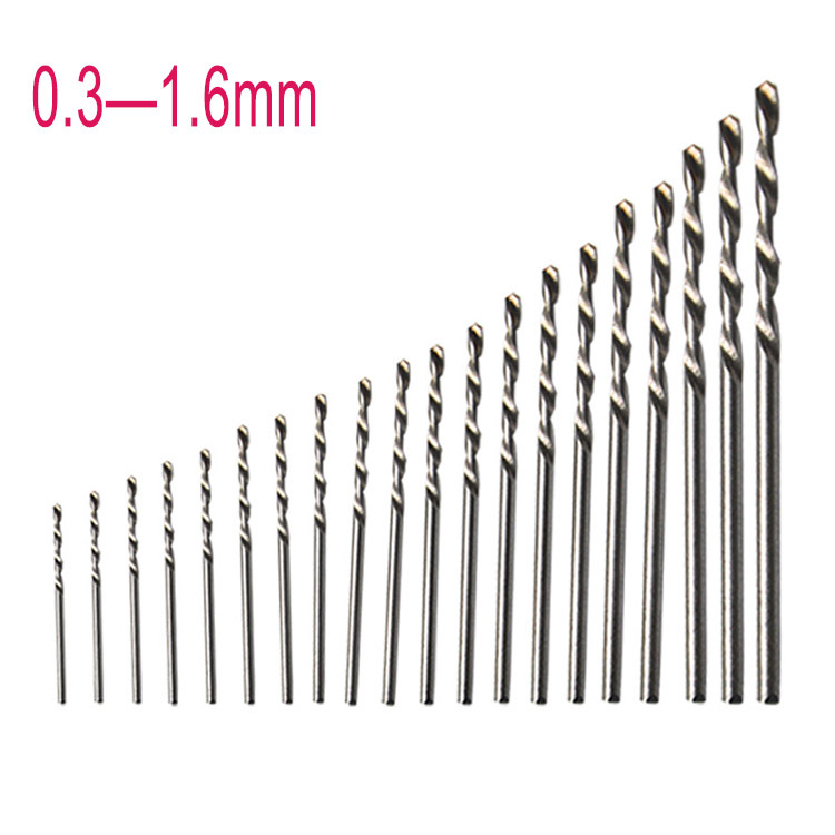 0.3-1.6mm Mini Twist drill set hand twist walnut play drilling box small drill
