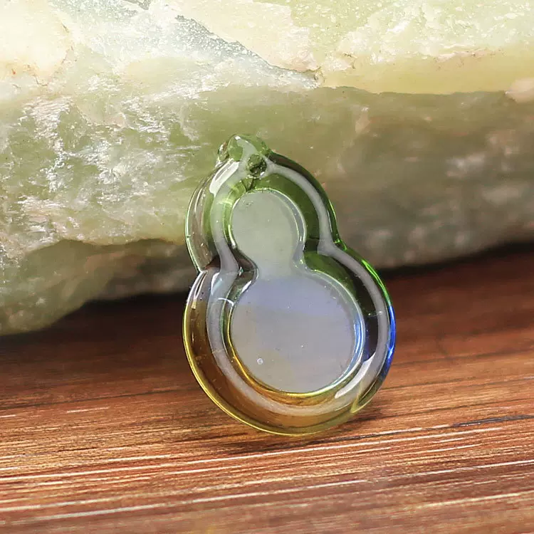 跨境时尚首饰 台湾琉璃 金箔葫芦 挂件 树脂饰品厂水晶饰品