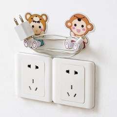 Home Power Cord Storage Hanger Cartoon Small Animals No Punching Creative Cute Animal Little Feet Traceless Adhesive Hooks