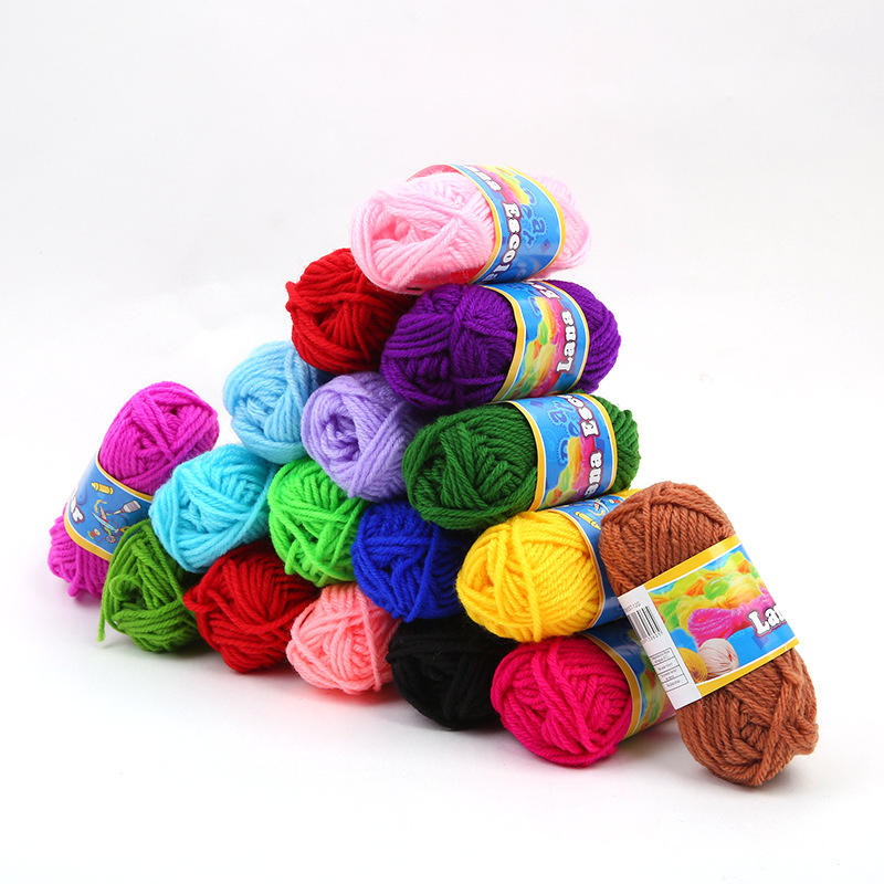 外贸出口学生智力开发diy晴纶毛线国产6D纤维4股毛钱厂家批发