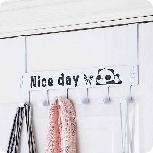 Detachable nail-free glue-free back-hanging hook, clothing hanger, 6-in-1 hook, carbon steel rack