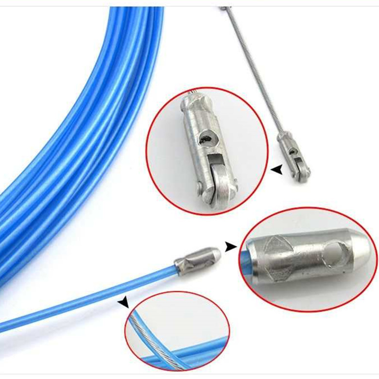 Enhebrador de alambre de acero enhebrador de electricista enhebrador de hilo Dispositivo de enhebrado línea tubo de alambre de acero herramienta de estiramiento velocidad Dispositivo de apriete