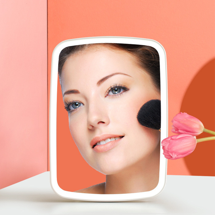 Espejo de maquillaje LED con luz Luz de relleno dormitorio escritorio vestidor espejo mujer plegable celebridad Internet portátil llenar espejo de luz