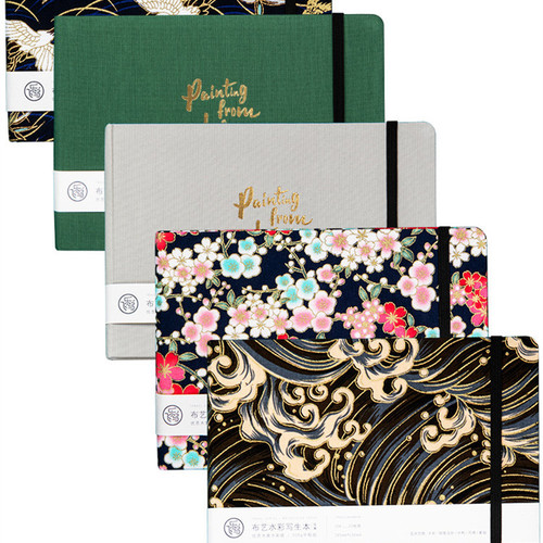 Feile Bird Watercolor Book 300g Thickened 16K32k Portable National Style Fabric Cover Book Art Painting Color Lead Book
