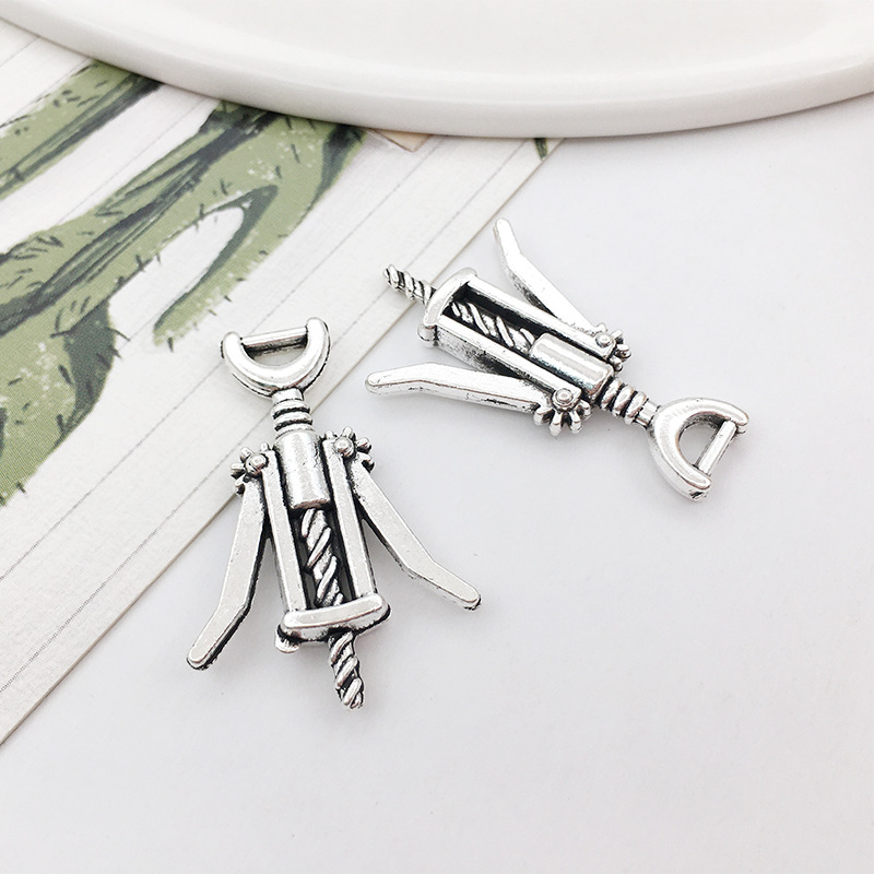 DIY aleación colección plata accesorios pendientes pulsera collar accesorios colgante vino tinto serie trigo oreja copa de vino 1