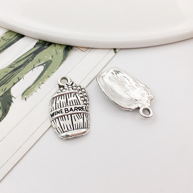 DIY aleación colección plata accesorios pendientes pulsera collar accesorios colgante vino tinto serie trigo oreja copa de vino 1