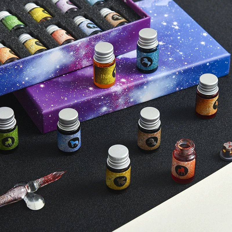 Glass starry sky, gift box, set, gift pen for elementary school students, factory direct supply, gradient