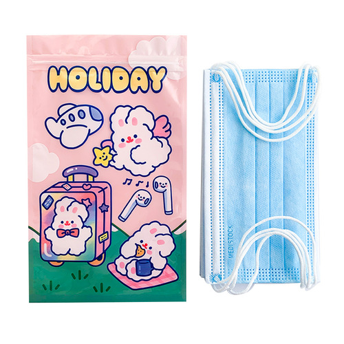 Cute bunny packaging ziplock bag, divided snacks, sealed bag, storage small side bag, jewelry gift bag, single price
