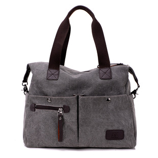 New retro canvas men's shoulder messenger bag large capacity fitness sports travel messenger bag casual women's bag fashion