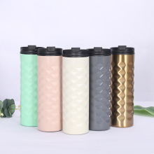 跨境热销真空双层吸管杯不锈钢保温咖啡杯礼品定制车载汽车水杯子