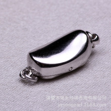 银生淡水珍珠项链扣子批发 S925银 插棒扣配件批发