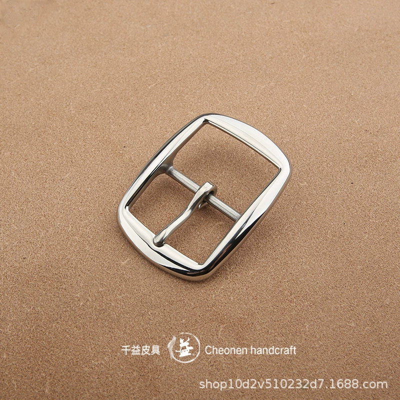 Belt Buckle, Stainless Steel 3.5 cm, Polished Pin Buckle for 3.3–3.4 cm Belts