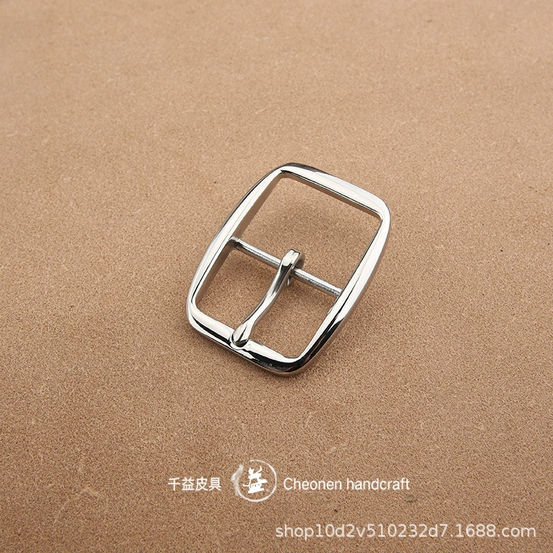 Belt Buckle, Stainless Steel 3.5 cm, Polished Pin Buckle for 3.3–3.4 cm Belts