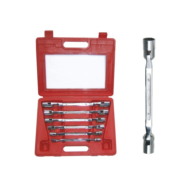 鹰之印 6件套双头活动套筒扳手6件套活动头扳手套装两用扳手98106