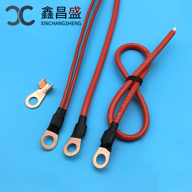 Supply black single-head O-type electronic wire power supply temperature control switch line OT open copper nose wire ear cold pressure terminal line