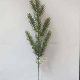 仿真植物七叉奇松松针枝 圣诞树松树PE松枝花圈插花装饰工艺配件