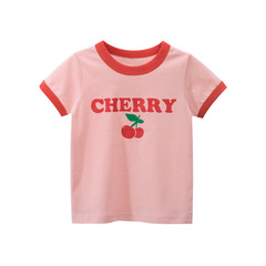 27home Korean version of children's clothing 2024 summer girls short-sleeved T-shirt children's clothing manufacturer direct sales one piece drop shipping